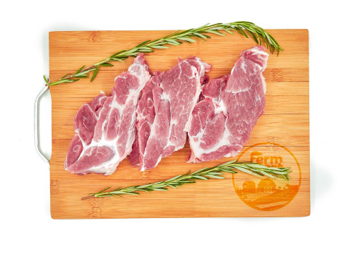 Заказать «Стейки из свиной шеи» за 395 руб. 500 г. в Москве