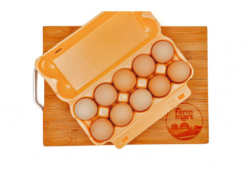 Заказать «Домашние куриные яйца кремовые СВ 10шт» за 350 руб. 750 г. в Москве